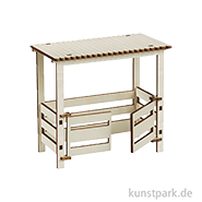 Miniatur Stall, Holzbausatz, Groß, 15 x 8 x 13,5 cm 
