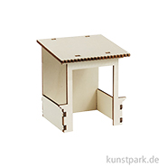 Miniatur Stall, Holzbausatz, Klein, 8 x 8 x 9 cm 