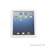 Miniatur Tablet PC, Weiß, 3 x 4 cm 
