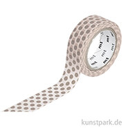 MT Masking Tape Dot Milk Tea, 15 mm, 7 m Rolle 