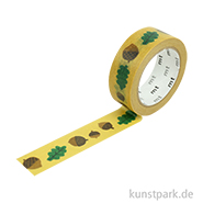 MT Masking Tape Leaves and Acorns, 15 mm, 7 m Rolle 