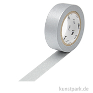 Motiv-Klebeband Washitape - Metallic Silber, 30 mm, 10 m Rolle