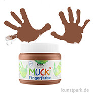 MUCKI Fingerfarbe - cremig & pastos 150 ml | Braun