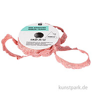Muschelsaumen - Rosa Glitzer, 2 m 