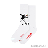 MuseARTa ARTSOX - Kunstsocken, Banksy Graffiti, Flower Bomber, 36-40 
