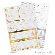 Weihnachtsgeschenk Notizsticker, Blatt 9x14 cm, 4 Blatt sortiert 