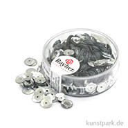 Pailletten Gewölbt - 6 mm - 6 g Dose Farbe | Silber
