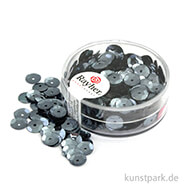 Pailletten Gewölbt - 6 mm - 6 g Dose Farbe | Taubenblau