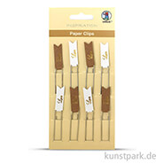 Paper Clips - Love, 8 Stück sortiert Gold