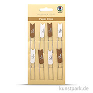 Paper Clips - Love, 8 Stück sortiert Silber