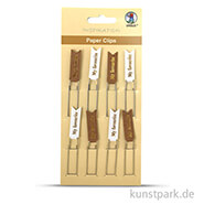 Paper Clips - My Favorite, 8 Stück sortiert Gold