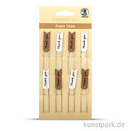Paper Clips - Thank you, 8 Stück sortiert Schwarz