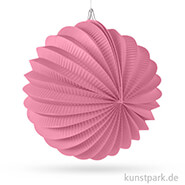 Papierlampion mit Metallgestell Puderrosa
