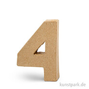 Pappmaché-Zahlen - handgearbeitet, Höhe 10 cm, Dicke 2 cm Einzeln | 4