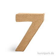Pappmaché-Zahlen - handgearbeitet, Höhe 10 cm, Dicke 2 cm Einzeln | 7
