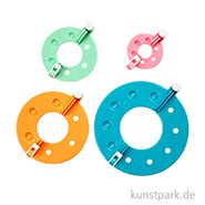Pompon-Schablone aus Kunststoff, Durchmesser 3,5-8,5 cm, 4 Stück 