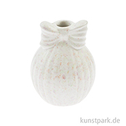 Porzellan Vase, Kugel mit Schleife, 11 x 8 x 8 cm 