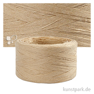 Raffiabast aus Papier, 7 mm x 100 m Einzelfarbe | Beige
