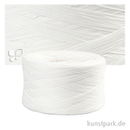 Raffiabast aus Papier, 7 mm x 100 m Einzelfarbe | Weiß