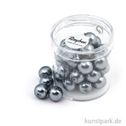 Renaissance Glaswachsperlen - 10 mm - 35 Stück Dose | Anthrazit