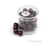 Renaissance Glaswachsperlen - 10 mm - 35 Stück Dose | Nougat