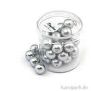 Renaissance Glaswachsperlen - 10 mm - 35 Stück Dose | Silbergrau