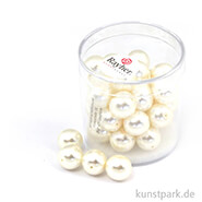 Renaissance Glaswachsperlen - 10 mm - 35 Stück Dose | Weiß