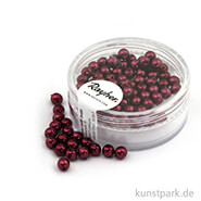 Renaissance Glaswachsperlen - 4 mm - 85 Stück Dose | Bordeaux