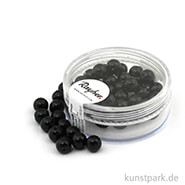 Renaissance Glaswachsperlen - 6 mm - 45 Stück Dose | Schwarz