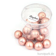 Renaissance Glaswachsperlen matt - 12 mm - 21 Stück Dose | Antikrosé