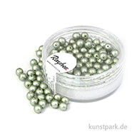 Renaissance Glaswachsperlen matt - 4 mm - 85 Stück Dose | Silber
