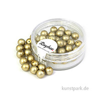 Renaissance Glaswachsperlen matt - 6 mm - 45 Stück Dose | Gold