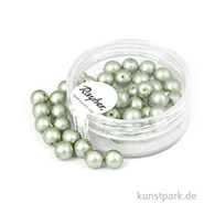 Renaissance Glaswachsperlen matt - 6 mm - 45 Stück Dose | Silber