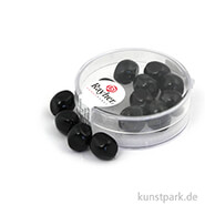 Renaissance-Perle - 9 mm - 13 Stück Schwarz
