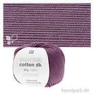 Rico Wolle - Essentials Cotton dk, 100% Baumwolle, 50g, 120m Farbe | Mauve