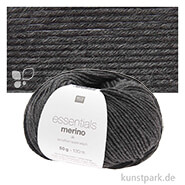 Rico Wolle - Essentials Merino dk, 100% Wolle, 50g, 120m Farbe | Anthrazit Melange