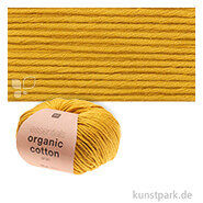 Rico Wolle - Essentials Organic Cotton aran, 100% Baumwolle, 50g, 90m Farbe | Senf