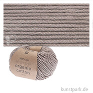 Rico Wolle - Essentials Organic Cotton aran, 100% Baumwolle, 50g, 90m Farbe | Taupe