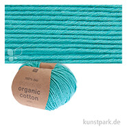 Rico Wolle - Essentials Organic Cotton aran, 100% Baumwolle, 50g, 90m Farbe | Türkis