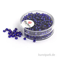 Rocailles mit Silbereinzug - 2,6 mm - 16 g Dose | Dunkelblau
