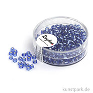Rocailles mit Silbereinzug - 2,6 mm - 16 g Dose | Hellblau