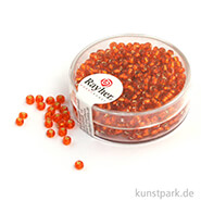 Rocailles mit Silbereinzug - 2,6 mm - 16 g Dose | Orange