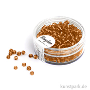 Rocailles mit Silbereinzug - 2,6 mm - 16 g Dose | Dunkelbraun