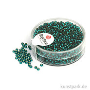 Rocailles mit Silbereinzug - 2 mm - 17 g Dose | Jade