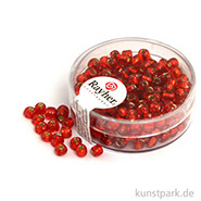 Rocailles mit Silbereinzug - 4 mm - 17 g Dose | Rot