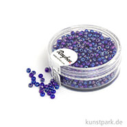 Rocailles opak gelüstert - 2 mm - 17 g Dose | Dunkelblau
