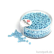 Rocailles opak gelüstert - 2 mm - 17 g Dose | Hellblau