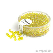 Rocailles transparent gelüstert - 2,6 mm - 17 g Dose | Gelb