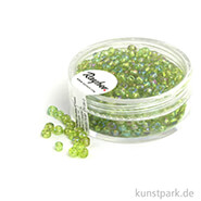 Rocailles transparent gelüstert - 2,6 mm - 17 g Dose | Hellgrün