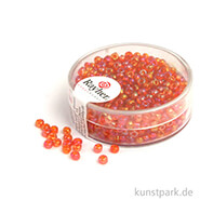 Rocailles transparent gelüstert - 2,6 mm - 17 g Dose | Orange